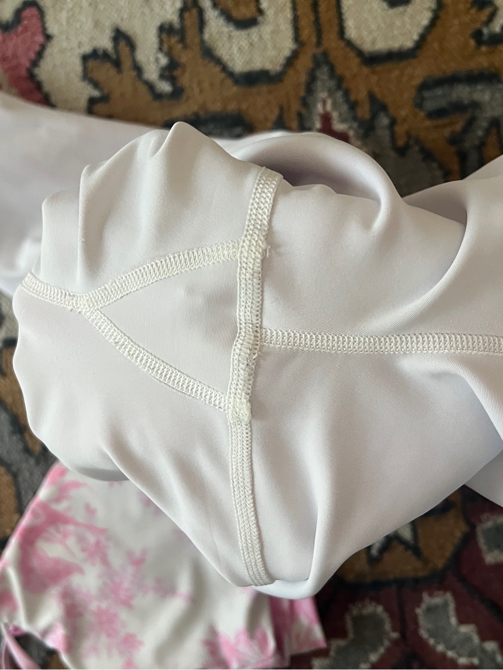 LoveShackFancy X Beach Riot 2 PIECE SET SMALL - Dana Pink White Ruffle Floral - Picture 9 of 13